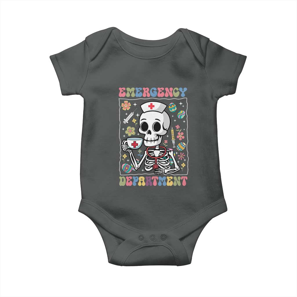 Emergency Department Skeleton Nurse Easter Baby Onesie ER Nursing Room