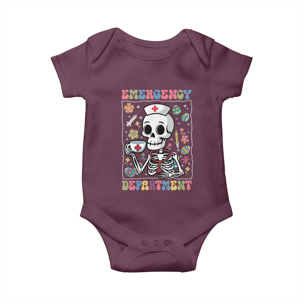 Emergency Department Skeleton Nurse Easter Baby Onesie ER Nursing Room