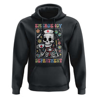 Emergency Department Skeleton Nurse Easter Hoodie ER Nursing Room