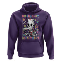 Emergency Department Skeleton Nurse Easter Hoodie ER Nursing Room