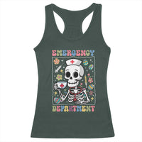 Emergency Department Skeleton Nurse Easter Racerback Tank Top ER Nursing Room
