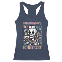 Emergency Department Skeleton Nurse Easter Racerback Tank Top ER Nursing Room