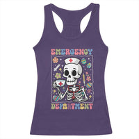 Emergency Department Skeleton Nurse Easter Racerback Tank Top ER Nursing Room