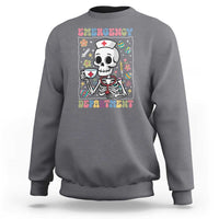 Emergency Department Skeleton Nurse Easter Sweatshirt ER Nursing Room