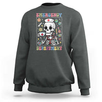 Emergency Department Skeleton Nurse Easter Sweatshirt ER Nursing Room