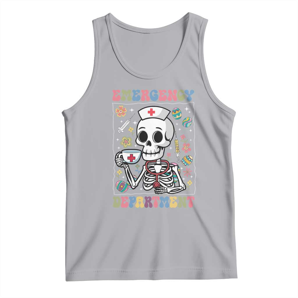 Emergency Department Skeleton Nurse Easter Tank Top ER Nursing Room
