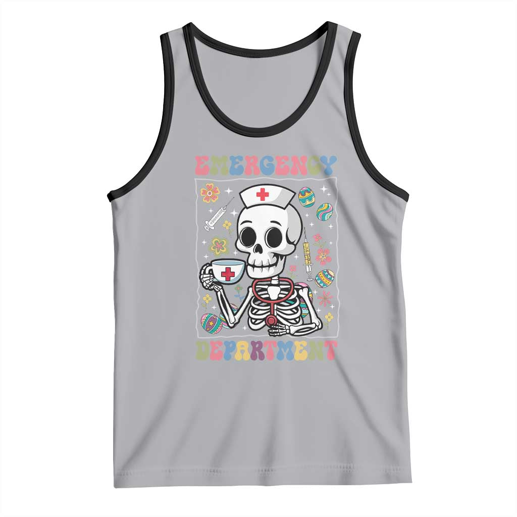 Emergency Department Skeleton Nurse Easter Tank Top ER Nursing Room