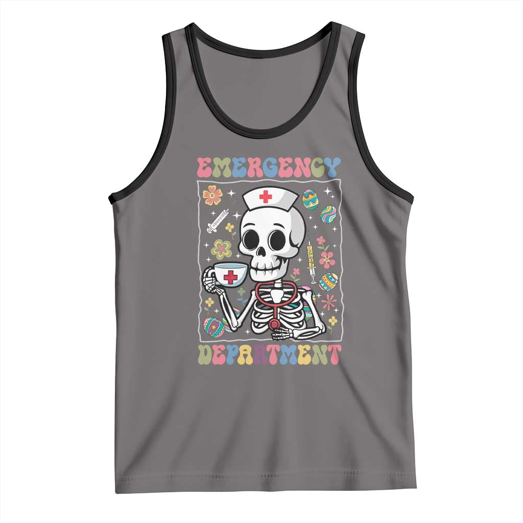 Emergency Department Skeleton Nurse Easter Tank Top ER Nursing Room
