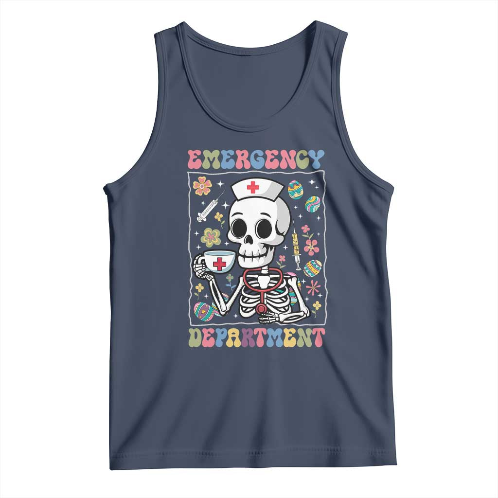 Emergency Department Skeleton Nurse Easter Tank Top ER Nursing Room