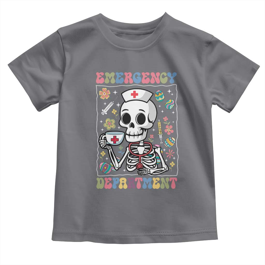 Emergency Department Skeleton Nurse Easter Toddler T Shirt ER Nursing Room