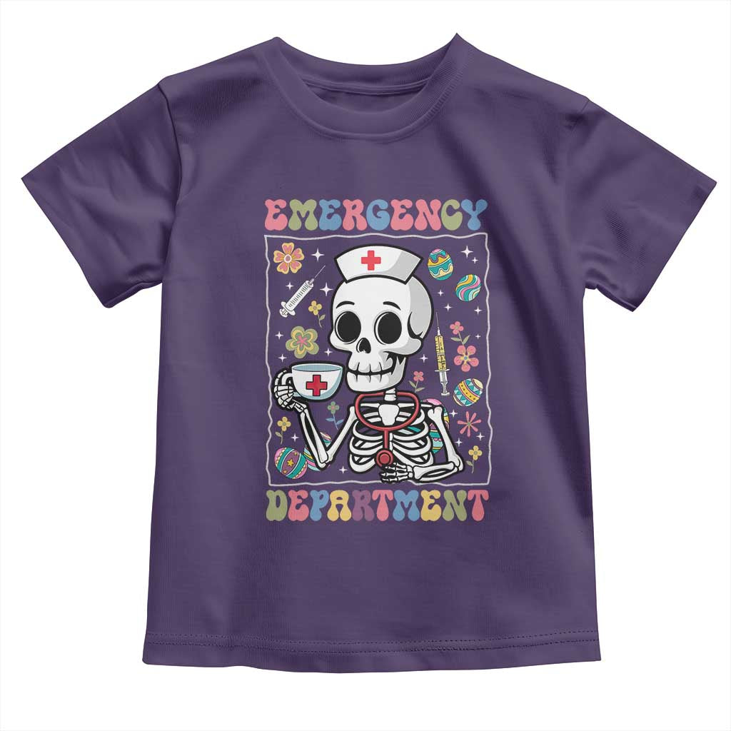 Emergency Department Skeleton Nurse Easter Toddler T Shirt ER Nursing Room