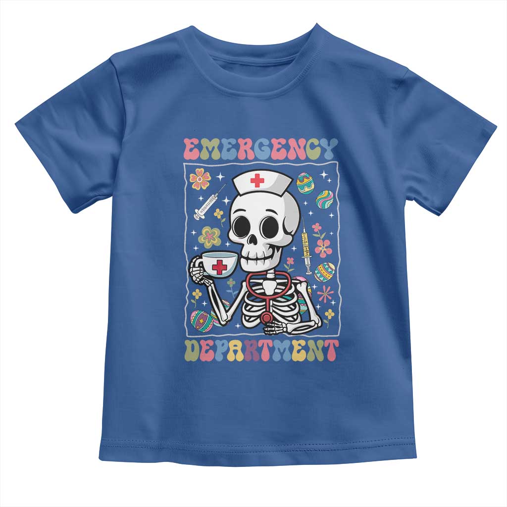 Emergency Department Skeleton Nurse Easter Toddler T Shirt ER Nursing Room