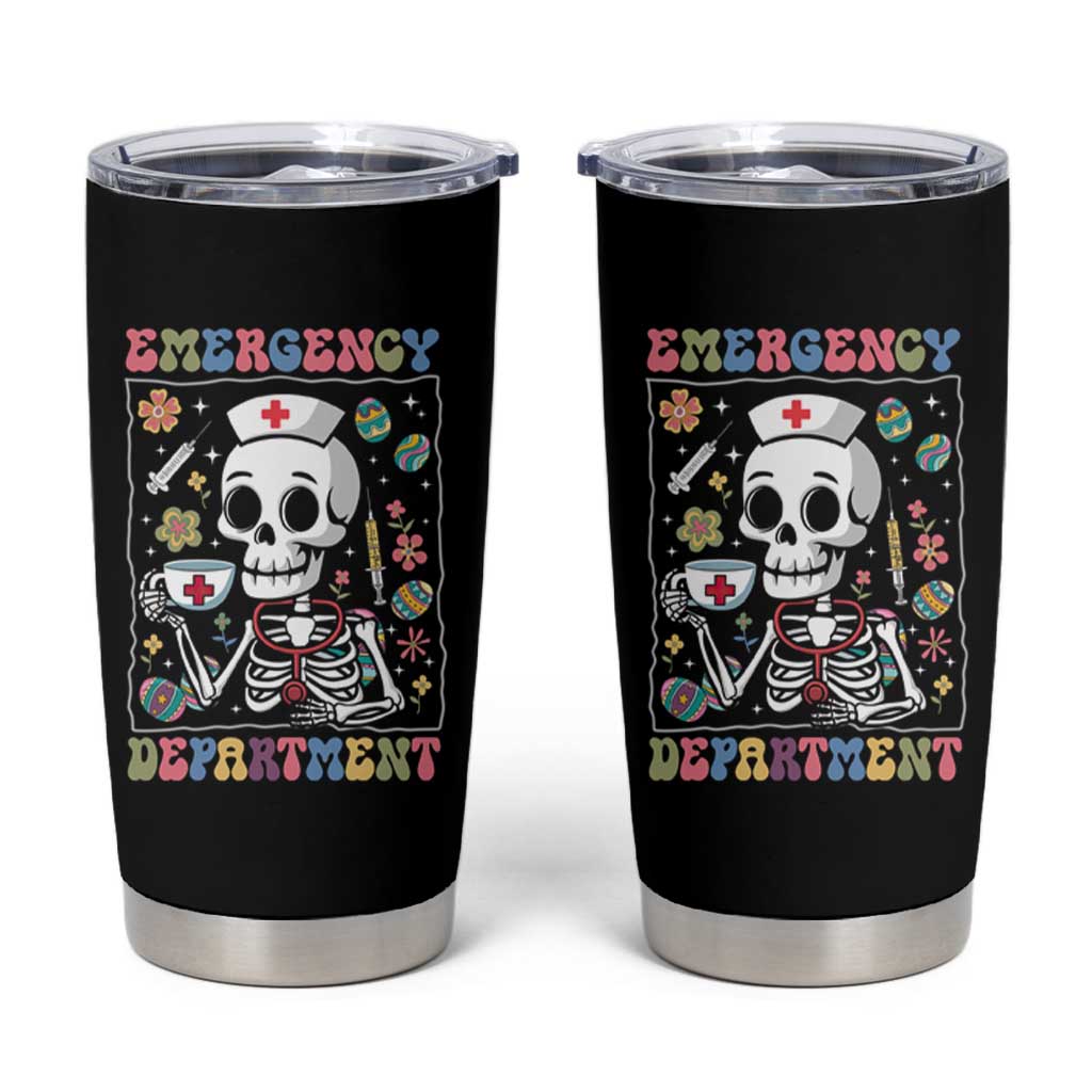 Emergency Department Skeleton Nurse Easter Tumbler Cup ER Nursing Room