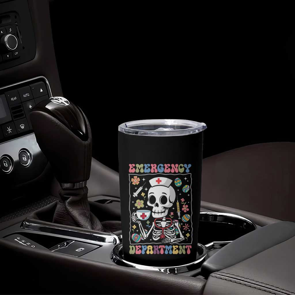 Emergency Department Skeleton Nurse Easter Tumbler Cup ER Nursing Room