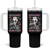 Emergency Department Skeleton Nurse Easter Tumbler With Handle ER Nursing Room
