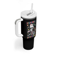 Emergency Department Skeleton Nurse Easter Tumbler With Handle ER Nursing Room