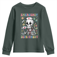 Emergency Department Skeleton Nurse Easter Youth Sweatshirt ER Nursing Room