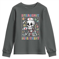 Emergency Department Skeleton Nurse Easter Youth Sweatshirt ER Nursing Room