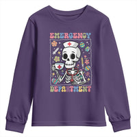 Emergency Department Skeleton Nurse Easter Youth Sweatshirt ER Nursing Room