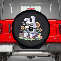 Pixel Art Gamer Bunny Easter Spare Tire Cover Cool Retro Gaming Vibes