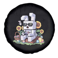 Pixel Art Gamer Bunny Easter Spare Tire Cover Cool Retro Gaming Vibes