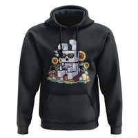 Pixel Art Gamer Bunny Easter Hoodie Cool Retro Gaming Vibes