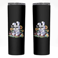 Pixel Art Gamer Bunny Easter Skinny Tumbler Cool Retro Gaming Vibes