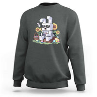 Pixel Art Gamer Bunny Easter Sweatshirt Cool Retro Gaming Vibes