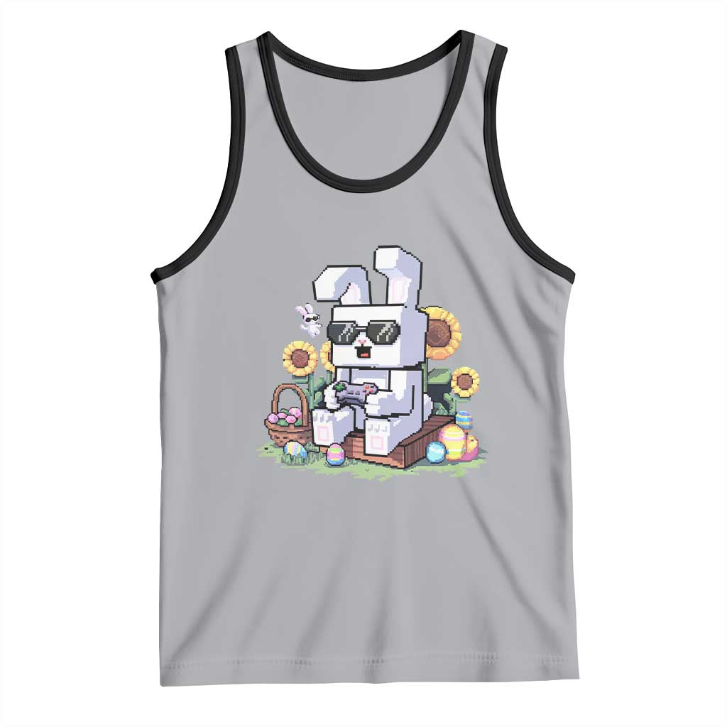 Pixel Art Gamer Bunny Easter Tank Top Cool Retro Gaming Vibes