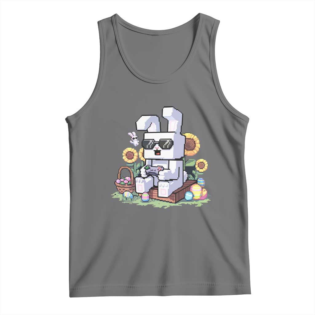 Pixel Art Gamer Bunny Easter Tank Top Cool Retro Gaming Vibes