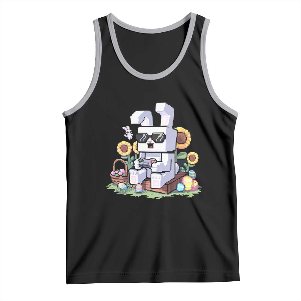 Pixel Art Gamer Bunny Easter Tank Top Cool Retro Gaming Vibes
