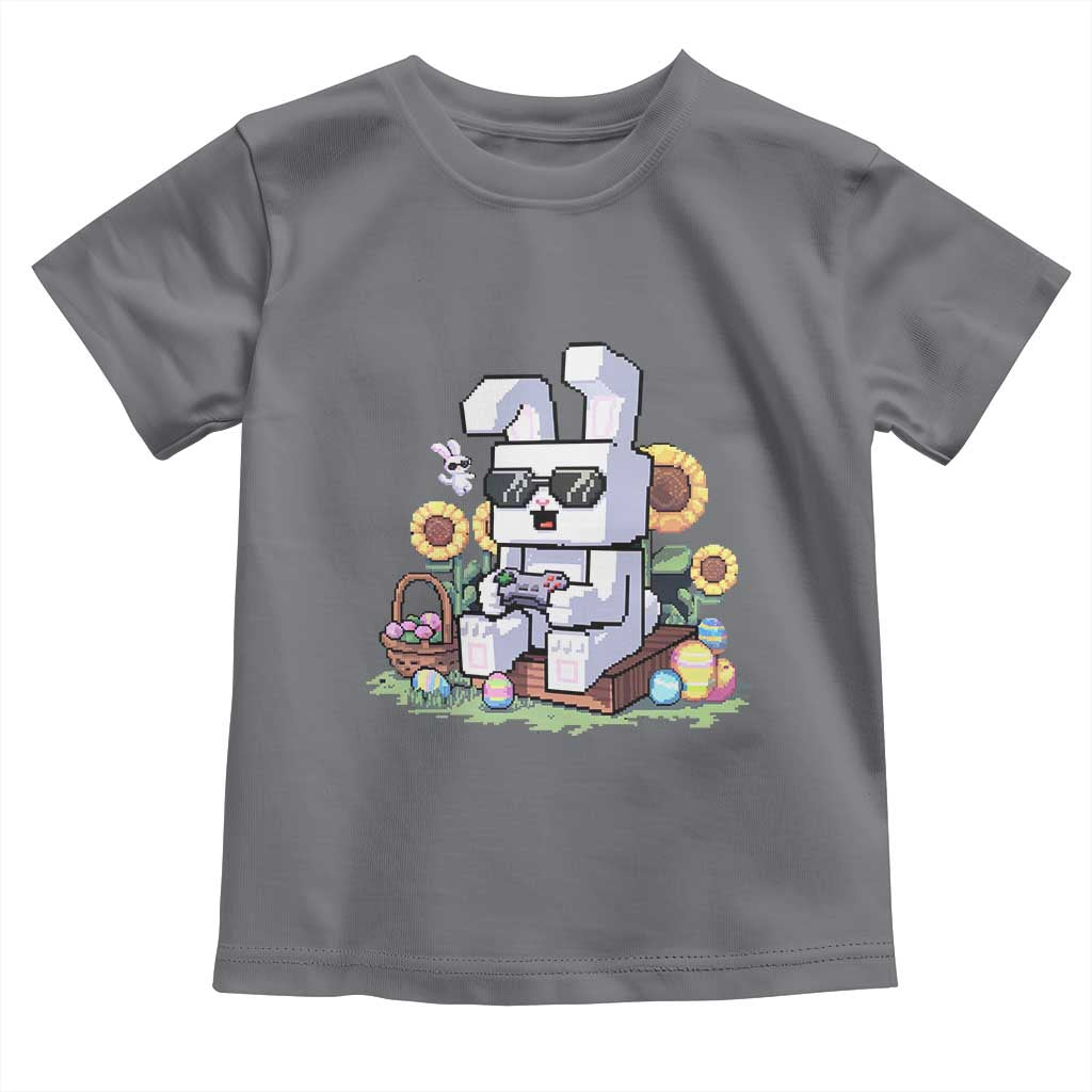 Pixel Art Gamer Bunny Easter Toddler T Shirt Cool Retro Gaming Vibes