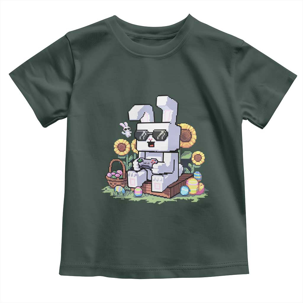 Pixel Art Gamer Bunny Easter Toddler T Shirt Cool Retro Gaming Vibes