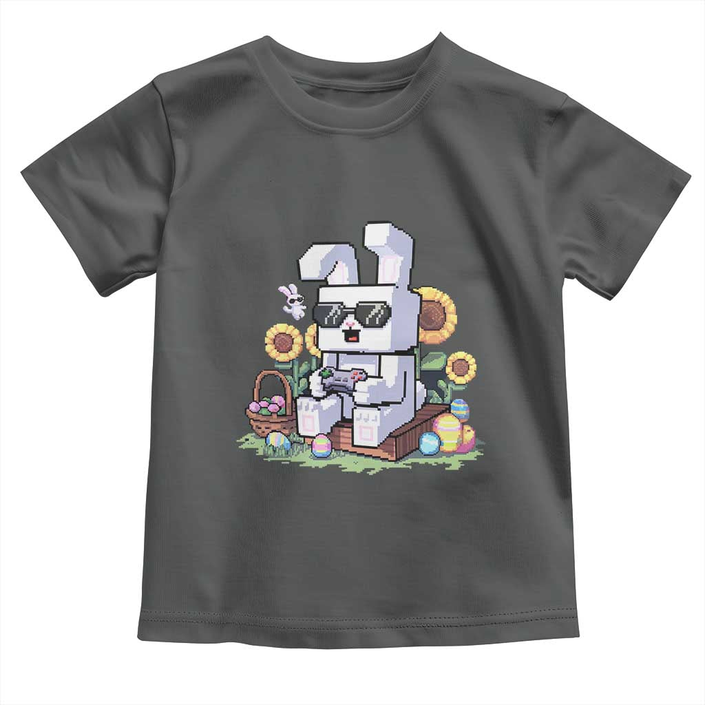 Pixel Art Gamer Bunny Easter Toddler T Shirt Cool Retro Gaming Vibes