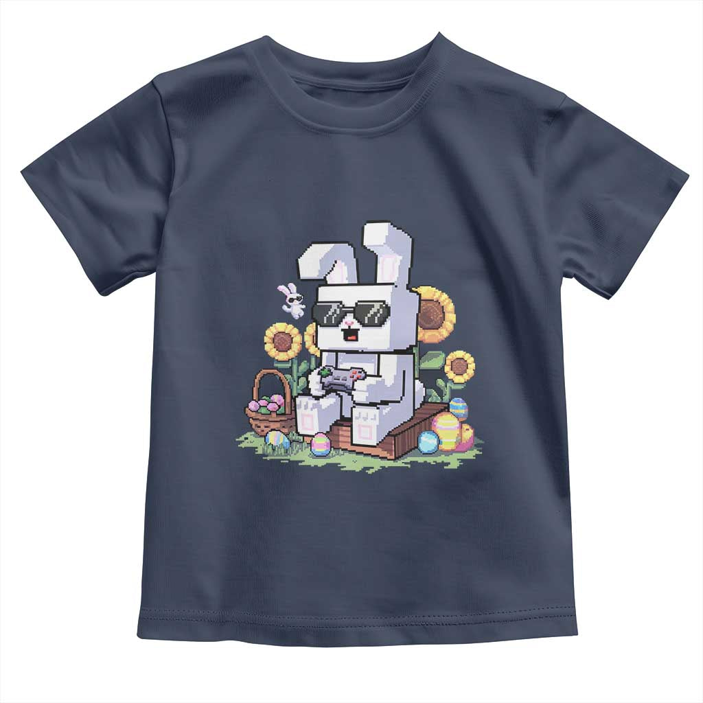 Pixel Art Gamer Bunny Easter Toddler T Shirt Cool Retro Gaming Vibes