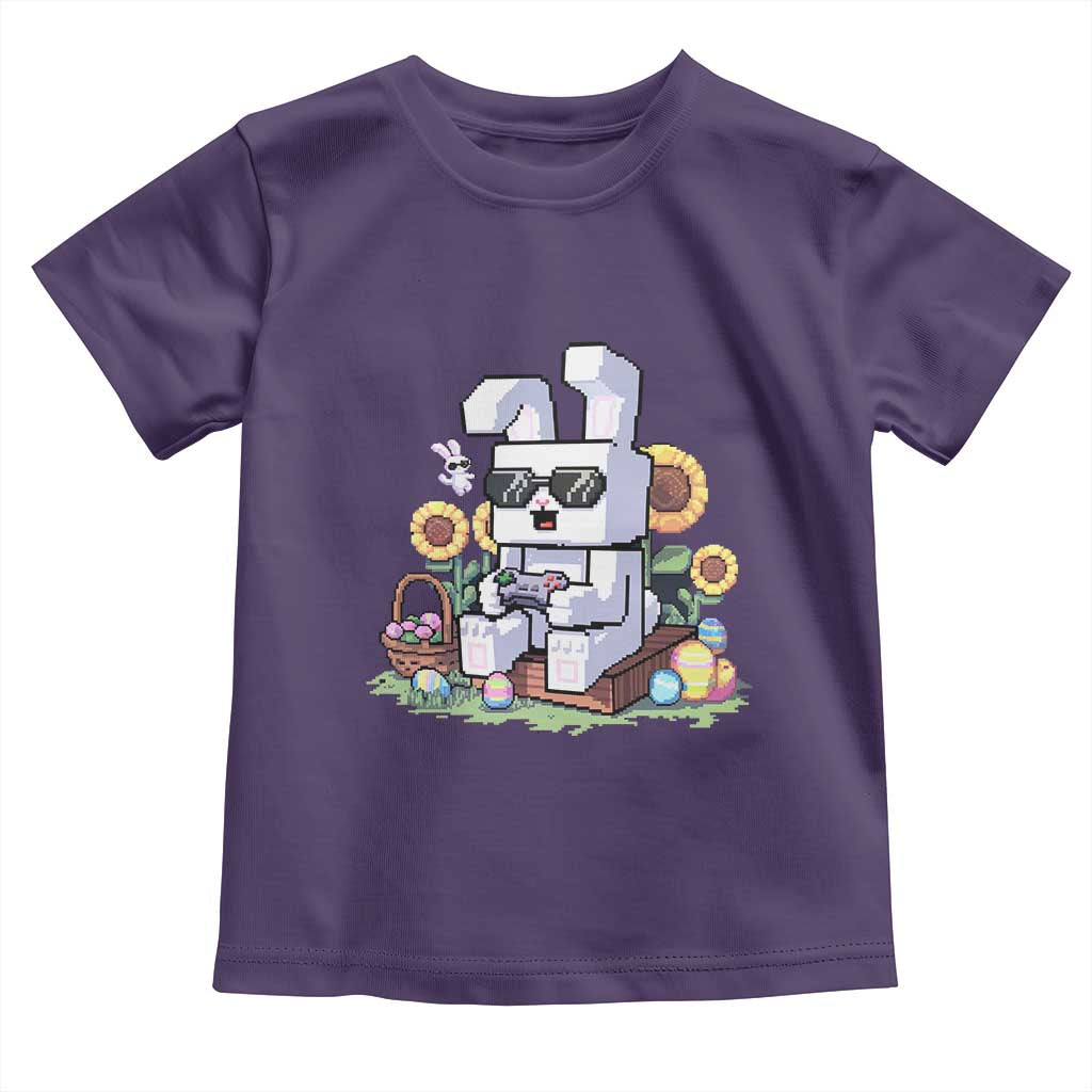 Pixel Art Gamer Bunny Easter Toddler T Shirt Cool Retro Gaming Vibes