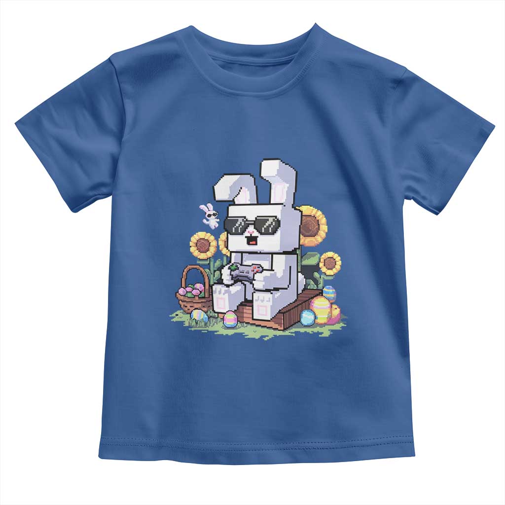 Pixel Art Gamer Bunny Easter Toddler T Shirt Cool Retro Gaming Vibes