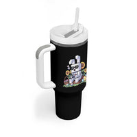 Pixel Art Gamer Bunny Easter Tumbler With Handle Cool Retro Gaming Vibes
