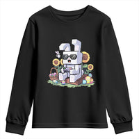 Pixel Art Gamer Bunny Easter Youth Sweatshirt Cool Retro Gaming Vibes