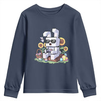 Pixel Art Gamer Bunny Easter Youth Sweatshirt Cool Retro Gaming Vibes