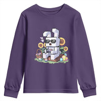 Pixel Art Gamer Bunny Easter Youth Sweatshirt Cool Retro Gaming Vibes