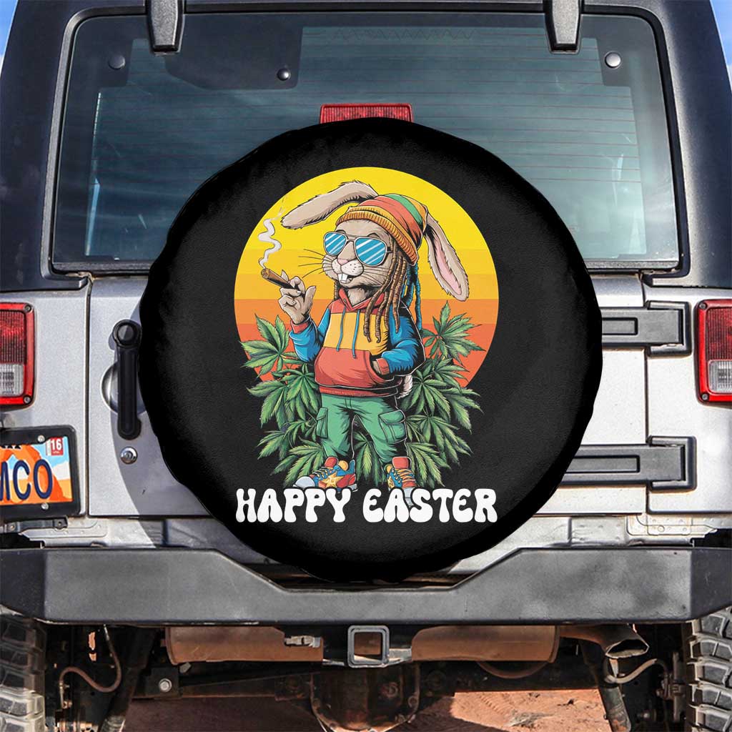 Happy 420 Easter Spare Tire Cover Funny Bunny Smoking Weed