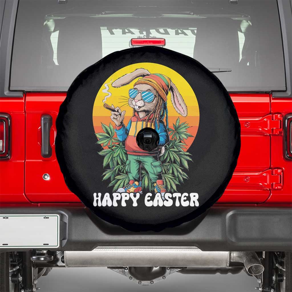 Happy 420 Easter Spare Tire Cover Funny Bunny Smoking Weed