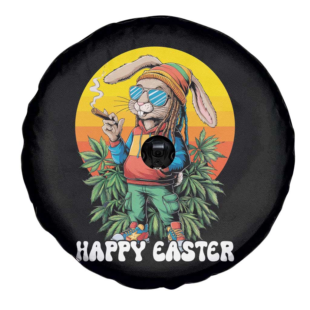 Happy 420 Easter Spare Tire Cover Funny Bunny Smoking Weed