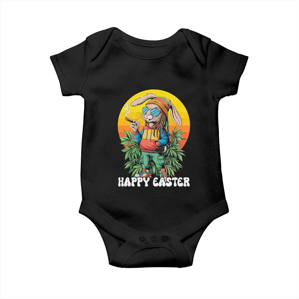 Happy 420 Easter Baby Onesie Funny Bunny Smoking Weed