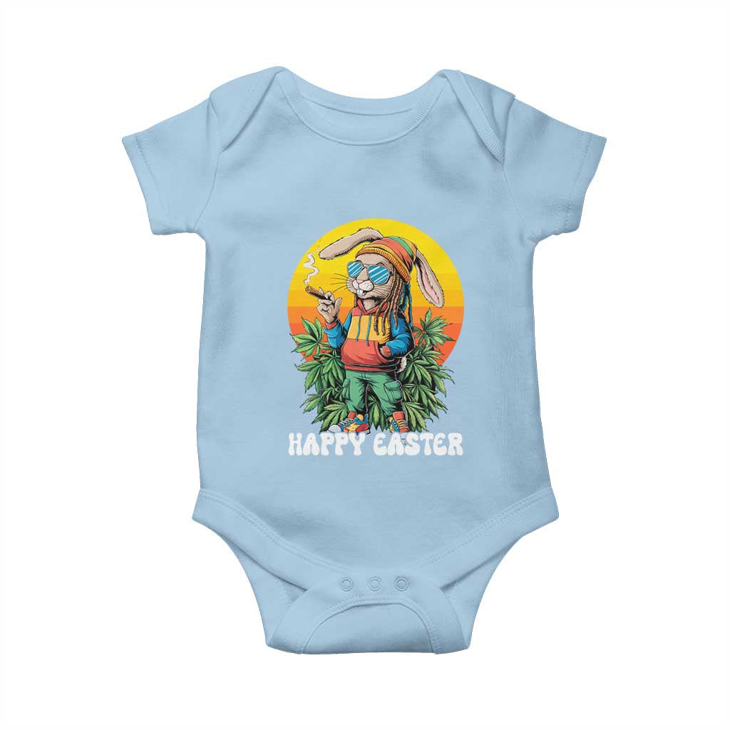 Happy 420 Easter Baby Onesie Funny Bunny Smoking Weed TS02