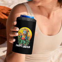 Happy 420 Easter 4 in 1 Can Cooler Tumbler Funny Bunny Smoking Weed