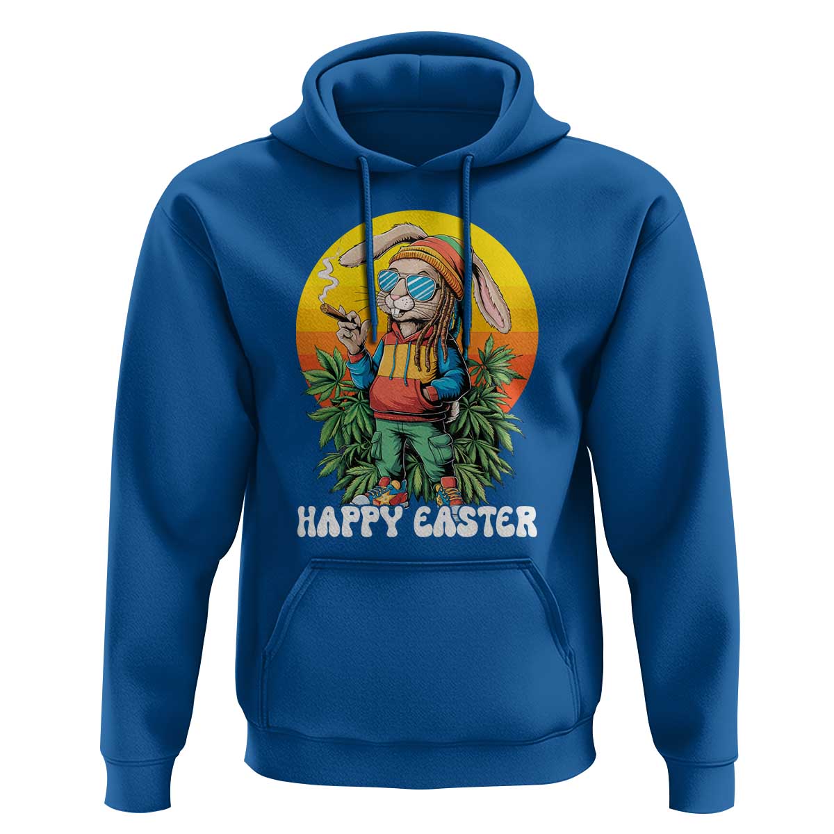 Happy 420 Easter Hoodie Funny Bunny Smoking Weed