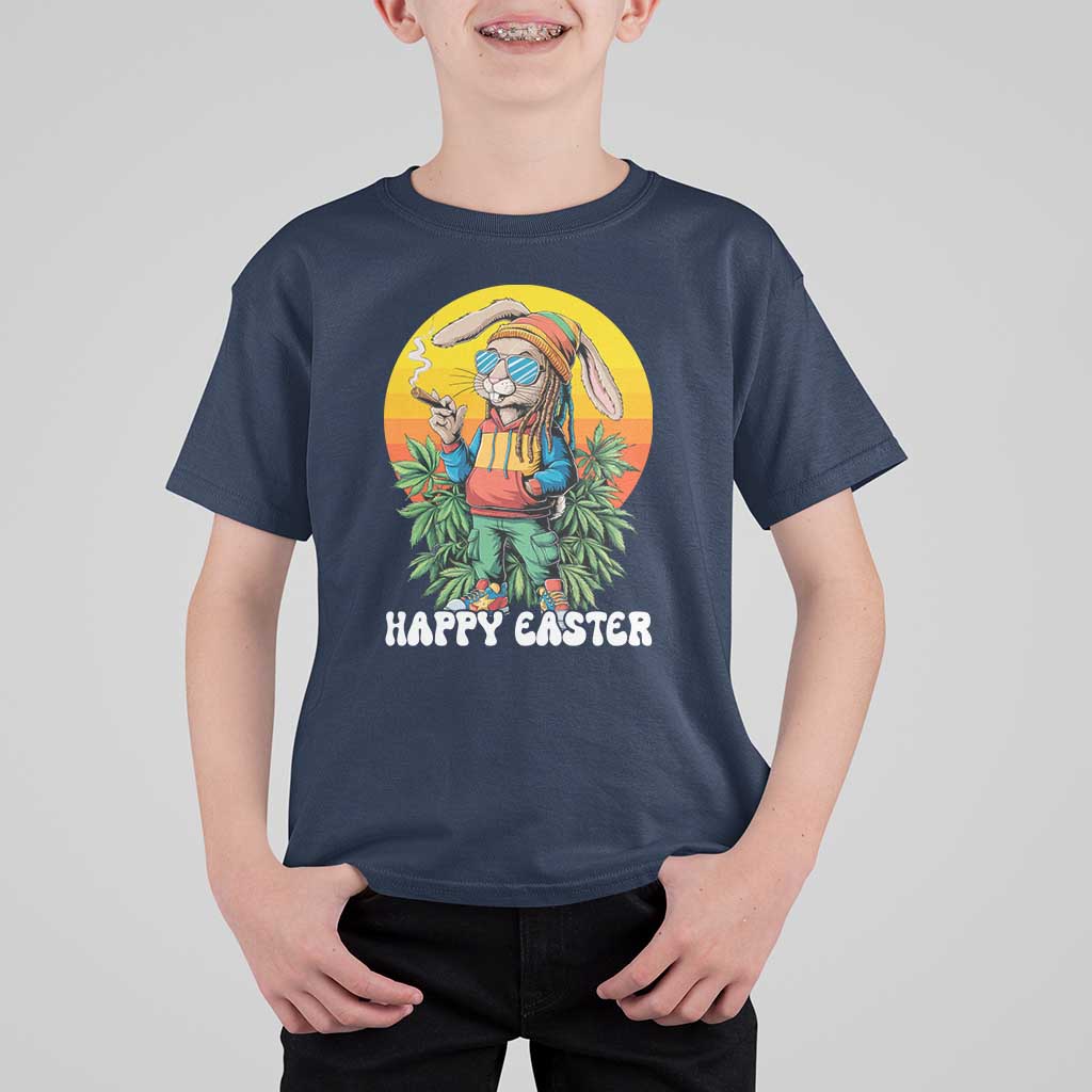 Happy 420 Easter T Shirt For Kid Funny Bunny Smoking Weed