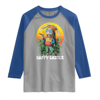 Happy 420 Easter Raglan Shirt Funny Bunny Smoking Weed